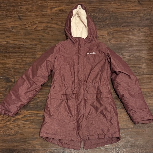Columbia OmniTech Kids' Burgundy Hooded Puffer Jacket