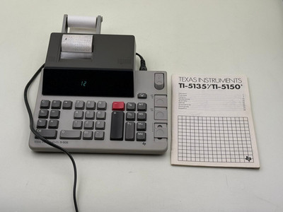 L2/  Vintage Texas Instruments TI-5135 Tischrechner Druckend in OVP funktioniert