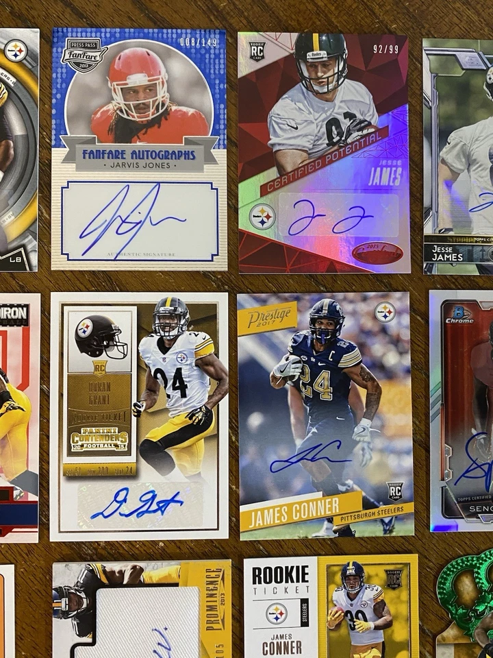 2000s PITTSBURGH STEELERS AUTO AUTOGRAPH SP RC #d PATCH CARD LOT OF 38 READ DESC - Image 4 of 4