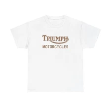 Triumph Motorcycles Graphic T Shirt Vintage Logo Unisex Heavy Cotton Tee