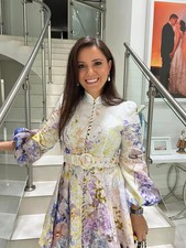 Zimmermann Rhythmic Buttoned floral linen Mini Dress (2) AU10-12/UK12/US8