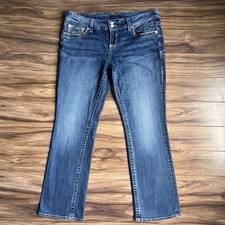 Vigoss Jeans Womens 16 Blue New York Slim Boo...
