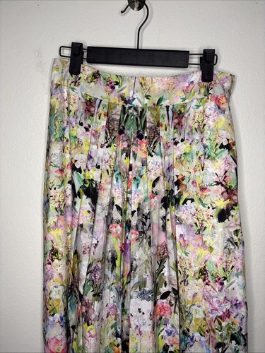 Maxi gonna Ranna Gill Anthropologie Firefleur acquerello stampa fiori nuova con etichetta - Foto 2 di 5