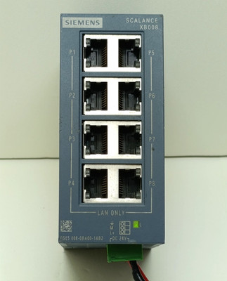 Siemens Scalance XB008 Ethernet Switch PN: 6GK5 008-0BA00-1AB2 & Tested