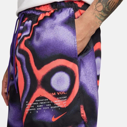 Nike AIR Club Flow Shorts Small S HF4444 504 Viola Blaze Nero