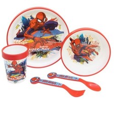 Spiderman plate bowl cup cutlery 'Non Slip' Set kid safe kids weening toddler