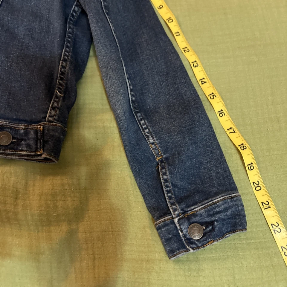 Polo Ralph Lauren Girls Button Up Denim Trucker Jacket Size 12 Collared Pockets - Image 4 of 4