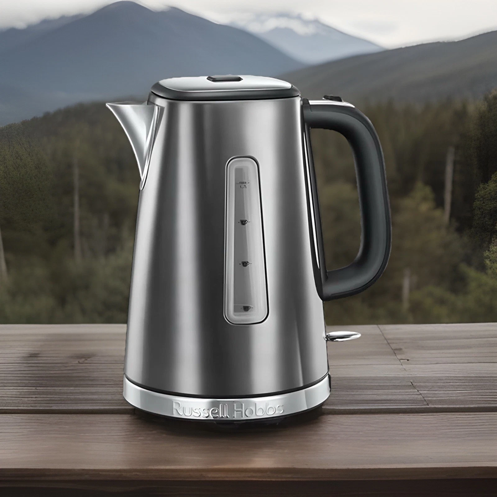 Russell Hobbs Luna Grey Stainless Steel 1.7L Cordless Electric Kettle