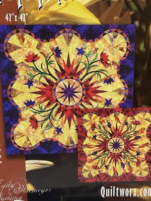 JUDY NIEMEYER Quilt Pattern Pepper Dish Foundation Paper Piercing 42'' x 42 ''