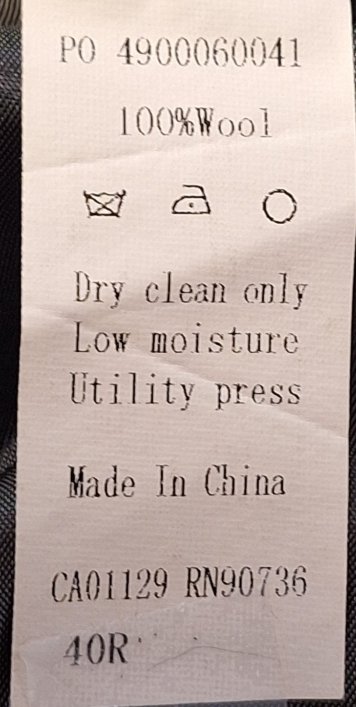 CALVIN KLEIN 40R 100% Wool Jacket Blazer Coat EXTRA SLIM FIT Gray 2 Buttons thumbnail 5