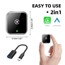 Mini 2-in-1 Wireless CarPlay Android Auto USB Dongle for iPhone & Android System