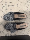 Karl Lagerfeld Paris Bouclé Bow Slip-On Slides Flats Black White US 6.5 — photo 2