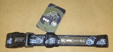 NEW SASSY WOOF BATMAN BATMOBILE DOG COLLAR sz LARGE - BLACK BLUE ADJUSTABLE