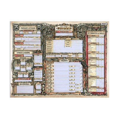 Modiphius Conan RPG Character Sheet Pad Bag NM