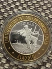 Aladdin Hotel Casino $10 .999 Silver Strike Token Sinbad, Las Vegas NV, CC mint