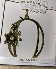 NIB Wondershop Gold Floral Letter Initial O Christmas Holiday Hanging Ornament