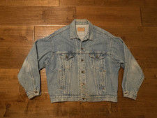 Vintage 90s Levi's Type III Faded Trucker Denim Jean Jacket 70507-489 - Men's XL