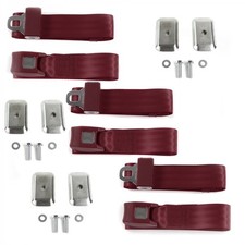 Jp Cjdj 1953 - 1970 Standard 2pt Burg Lap Bench Blt Kit Wbkts 3 Belts