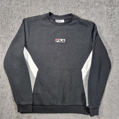 Fila Unisex Black White XS Pullover Jumper P2P 20 Inch.