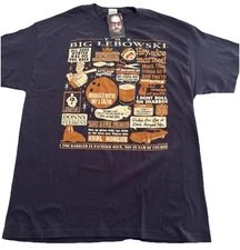 The Big Lebowski Movie Promo T-shirt Men’s Large VTG The Dude Quotes New Tag