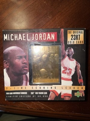 Upper Deck Michael Jordan 23 Karat Gold Foil Trading Card Triple Image Edition