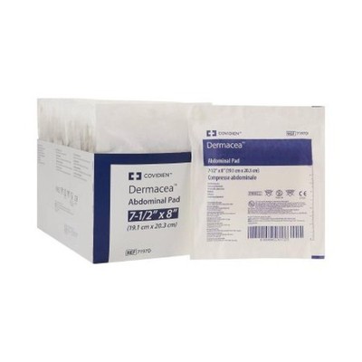 Curity Abdominal Pads Non-woven Fluff 7.5x8 In. Rectangle White Sterile 216 Ct.