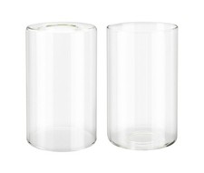 23611-02, Clear Cylinder Glass Shade, 4" Dia x 6-1/2" H/Center Hole:42mm, Set...