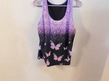 Women's Tankini Top Only Tummy Control Swimsuit or Gym Top New Tags 12-14