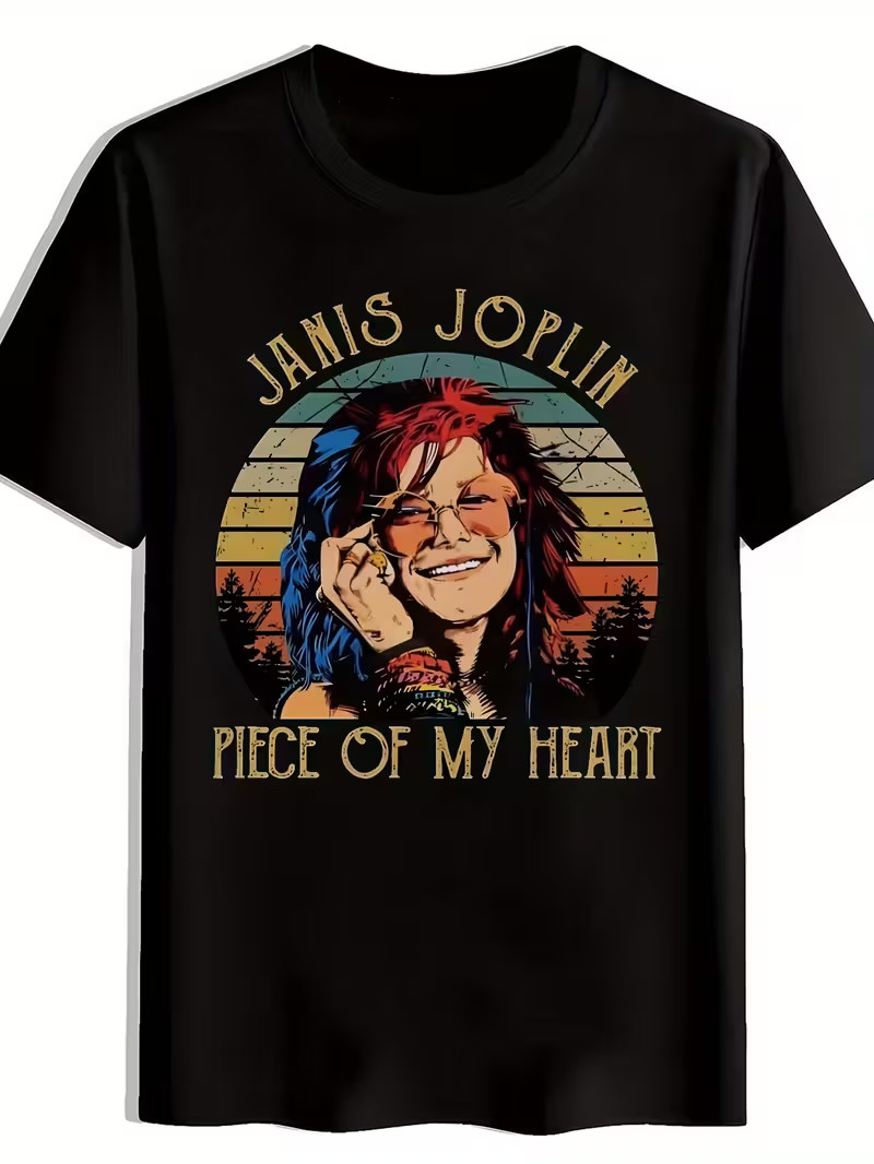 Men'S Retro Rock Band Graphic T-Shirt - 