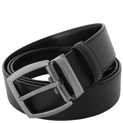 Montblanc Black 35 mm Saffiano Printed Leather Belt