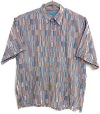 Tori Richard Shirt Mens Large Blue Cotton Lawn Hawaiian Made in Hawaii 0300-6795