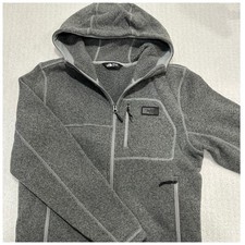 The North Face Contrast Stitch Fleece Hoodie Full Zip Gray Medium