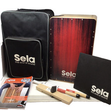 Sela Cajon Drum Box Acoustic Percussion Zipped CarryCase & Sitpad & Beaters 2019