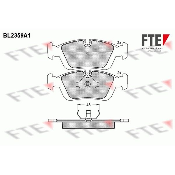 Fte BremsbelÄGe Satz Vorderachse Passend FüR Bmw 3 Z3 Wiesmann MF3 | 9010709-image