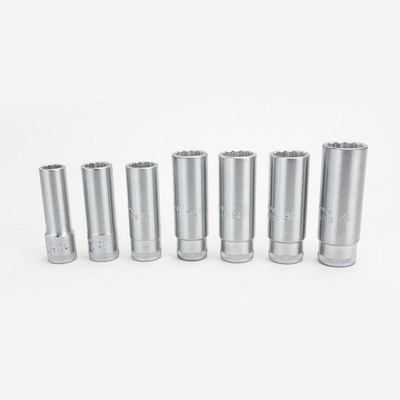 Stahlwille Deep Socket Set, 3/8'' Drive, Metric, 10 - 17mm