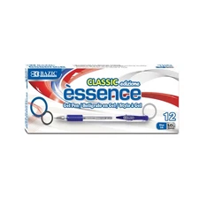 BAZIC Essence Blue Gel Pen w/ Cushion Grip (12/Box), pack of 12