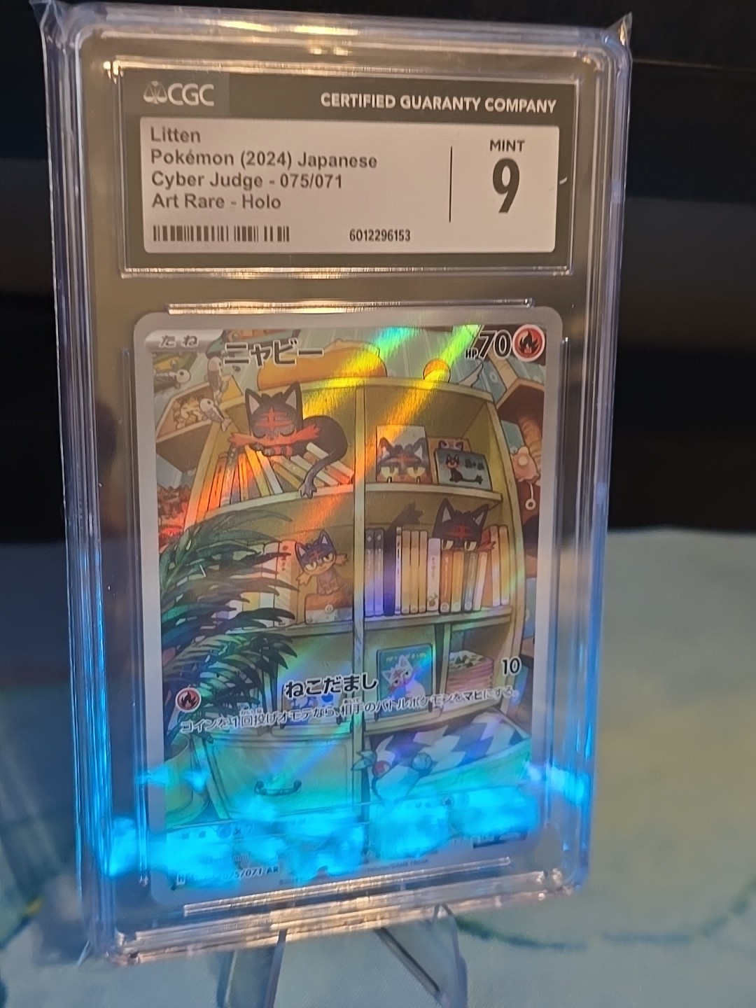 🔥 LITTEN 075/071 Cyber Judge CGC Grade 9 Mint Pokémon Art Rare JP Holo 2024