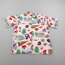 Vintage Cleveland Indians Shirt Mens Medium Reyn Spooner Hawaiian Aloha Wahoo