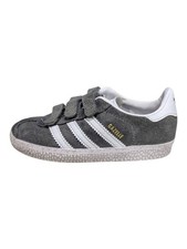 Adidas Gazelle Kids Toddler Gray White 3 Strap Casual Sneaker Boy Girl Size 10
