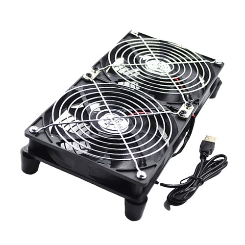 USB Powered Twin Fan for Router Tv Box Cooling Efficient Ventilation and Tempera - Afbeelding 10 van 10