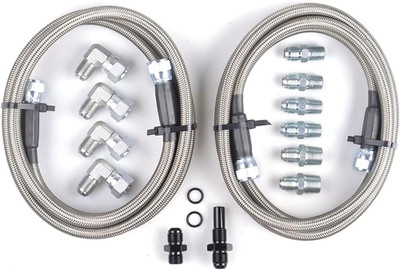 6AN 70'' Transmission Cooler Hose Kit for GM Chevy Transmission 4L80E TH350 TH400