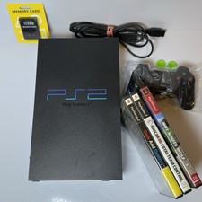 Sony PlayStation 2 PS2 SCPH-39001 Console Bundle w/ Games Wireless Controller