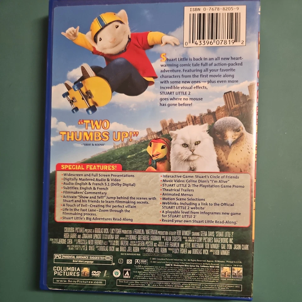 Stuart Little 2 (DVD, 2002) - Image 2 of 3