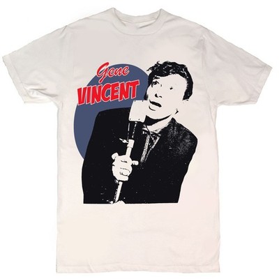 Gene Vincent Live In Tour Heavy Cotton White T Shirt UR548