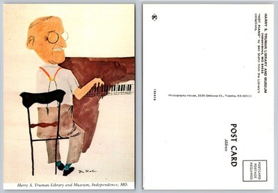Ben Shahn ''Hot Piano'' Art Postcard Harry S. Truman Library Museum MO