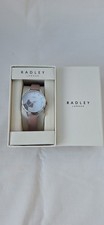 Image of RADLEY Wood Street Ladies Cobweb Leather Strap Open Shoulder Dog Watch RY2873