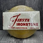 VTG New Fiestaware Antique Gold Saucer Fiesta Set of 2 Ironstone Homer Laughlin
