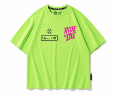 T0006 Neon Green Ride Or Die Bike Graphic T-Shirt Oversized Unisex MTB Motocross