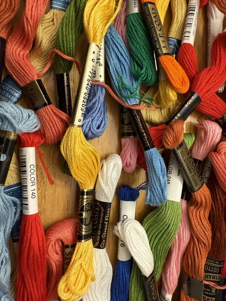 Mixed Lot Of 50 Skeins J&P Coats DMC Bucilla Embroidery Floss Multi Color - Image 3 of 4