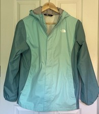 The North Face Dry Vent Green Rain Jacket Hooded Girls XL 18